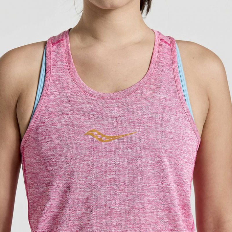 Saucony Stopwatch Women's Singlet Purple | Riyadh DXEIP