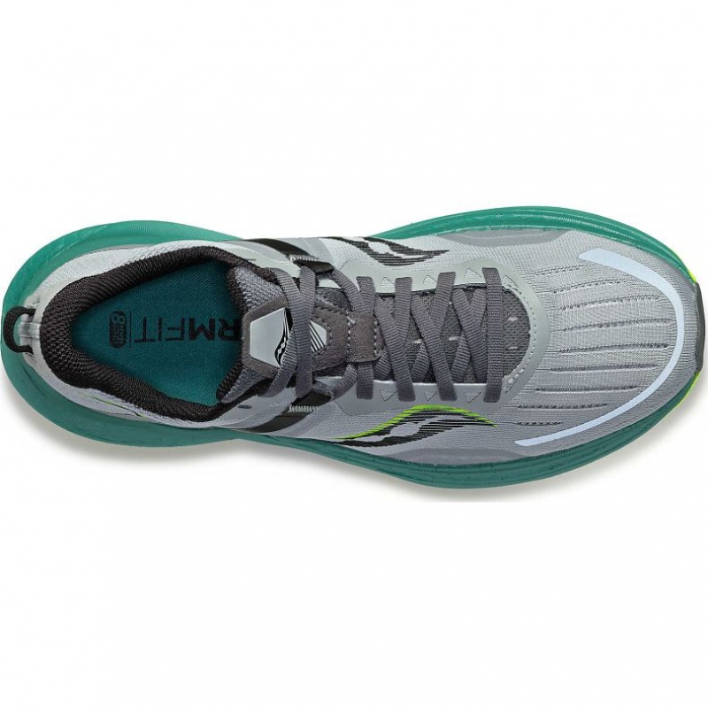 Saucony Tempus Men's Wide Running Shoes Grey / Turquoise | Riyadh GDCXF