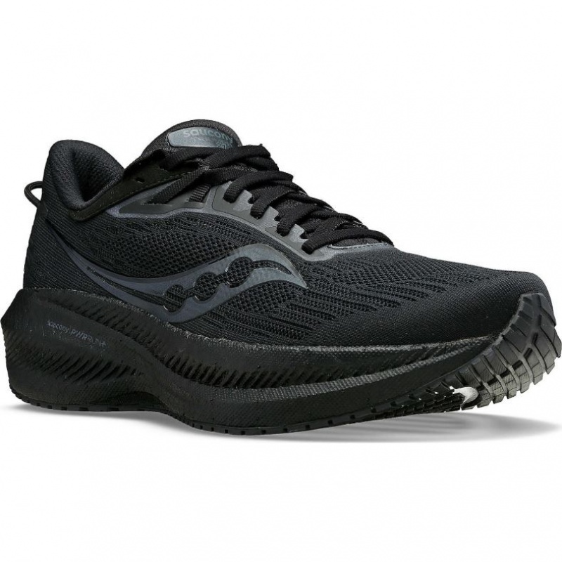 Saucony Triumph 21 Men's Running Shoes Black | Jeddah XCSVH