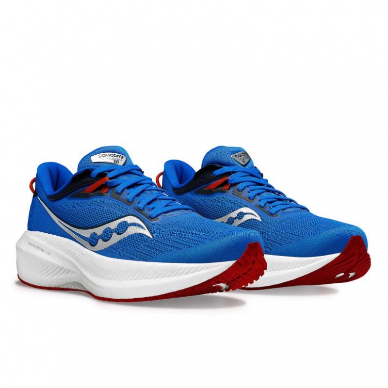 Saucony Triumph 21 Men's Running Shoes Blue | Jeddah RHJVW