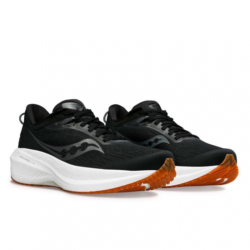 Saucony Triumph 21 Men's Running Shoes Black | Riyadh QVEOB