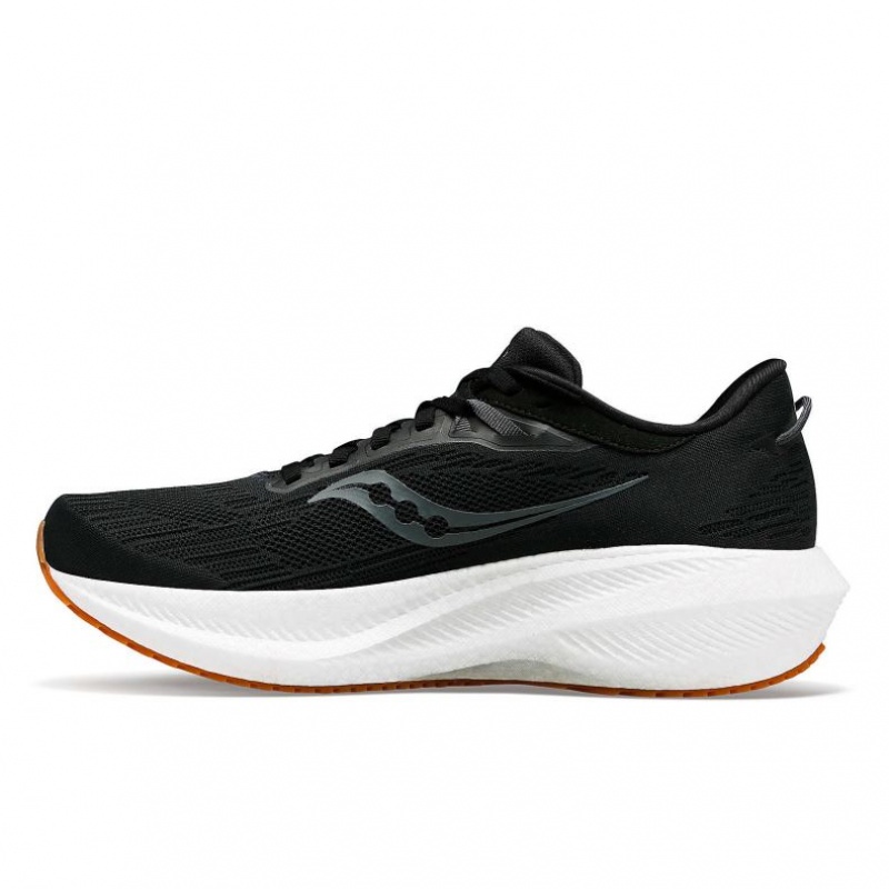 Saucony Triumph 21 Men's Running Shoes Black | Riyadh QVEOB