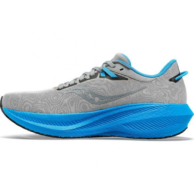 Saucony Triumph 21 Men's Running Shoes Silver / Blue | KSA KAMRN