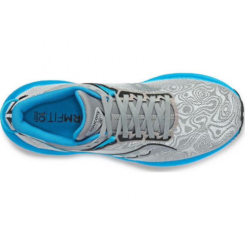 Saucony Triumph 21 Men's Running Shoes Silver / Blue | KSA KAMRN