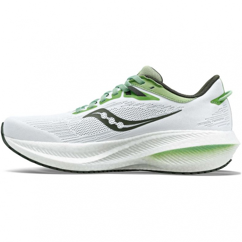 Saucony Triumph 21 Men's Running Shoes White | Jeddah HQXZM