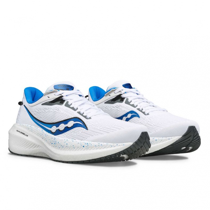 Saucony Triumph 21 Men's Running Shoes White | Riyadh WQVFH