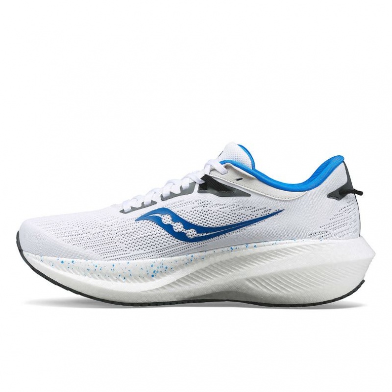 Saucony Triumph 21 Men's Running Shoes White | Riyadh WQVFH