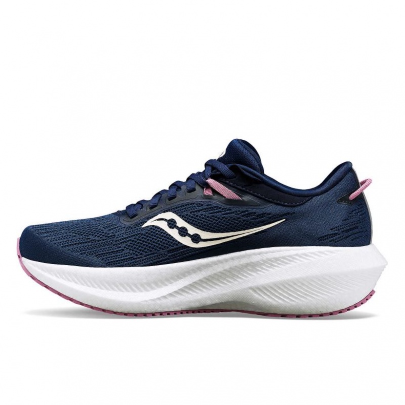 Saucony Triumph 21 Women's Running Shoes Navy | KSA TXSAH