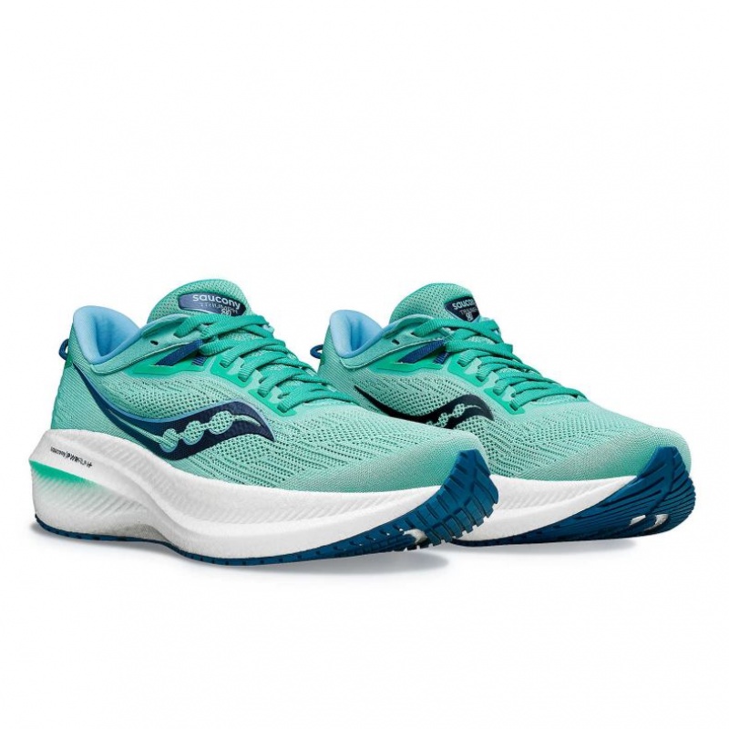 Saucony Triumph 21 Women's Running Shoes Turquoise | Jeddah JCYGE