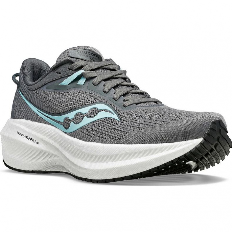 Saucony Triumph 21 Women's Running Shoes Grey | Jeddah UKBZQ