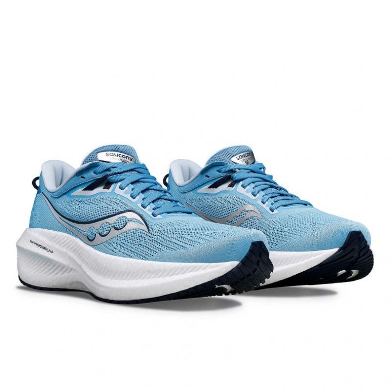 Saucony Triumph 21 Women's Running Shoes Blue | Jeddah WQBUC