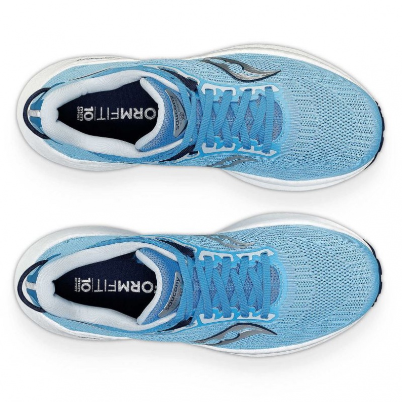 Saucony Triumph 21 Women's Running Shoes Blue | Jeddah WQBUC