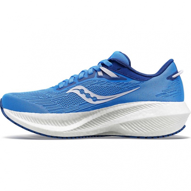 Saucony Triumph 21 Women's Wide Running Shoes Blue | Jeddah TACZN