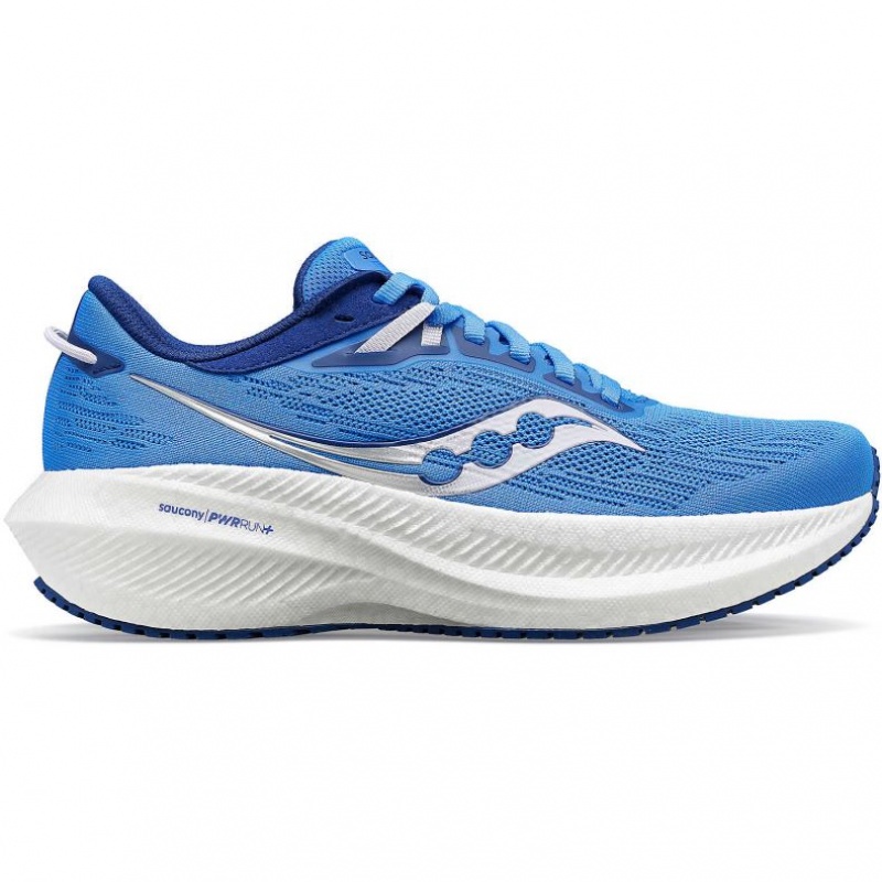 Saucony Triumph 21 Women\'s Wide Running Shoes Blue | Jeddah TACZN