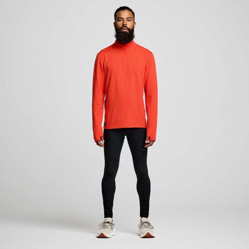 Saucony Triumph 3D 1/2 Zip Men's Sweatshirt Orange | Riyadh NULJS