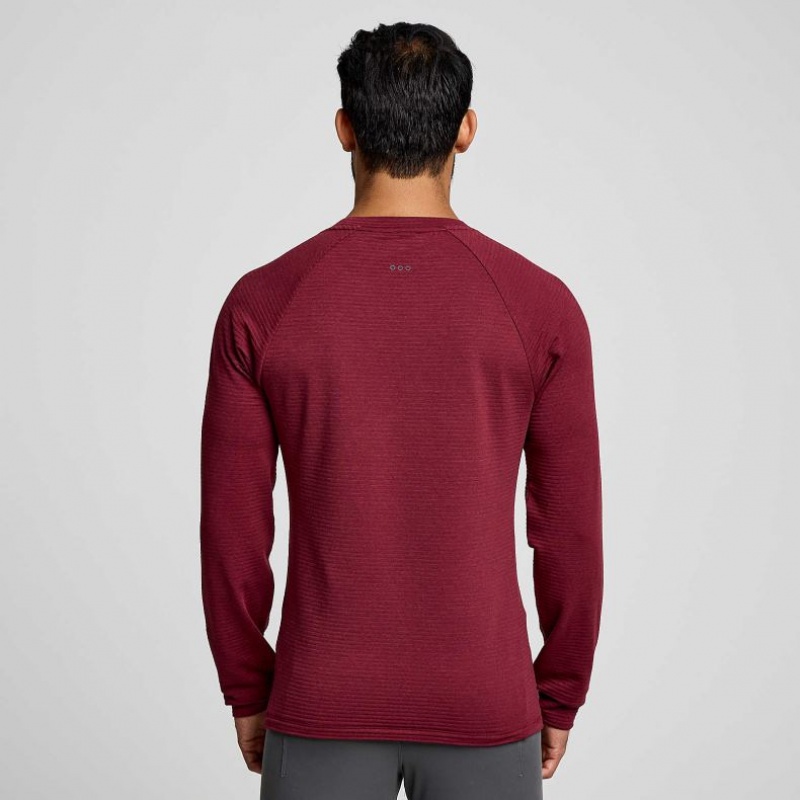 Saucony Triumph 3D Crew Men's Sweatshirt Red | Riyadh GXMRS