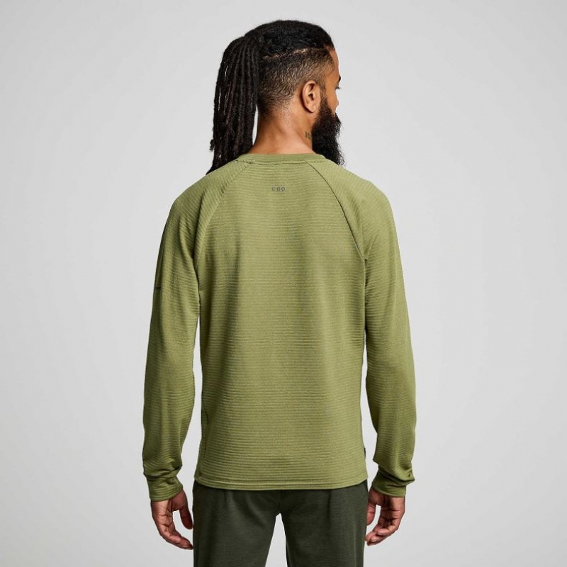 Saucony Triumph 3D Crew Men's Sweatshirt Green | Jeddah TNFKZ