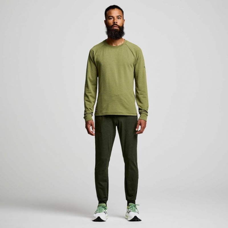 Saucony Triumph 3D Crew Men's Sweatshirt Green | Jeddah TNFKZ