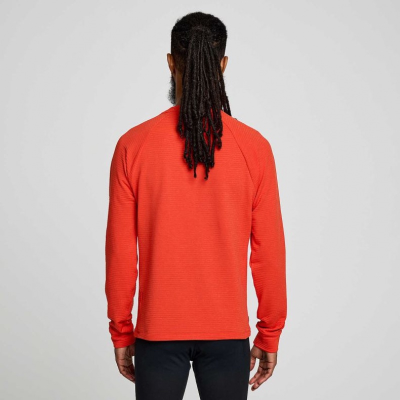 Saucony Triumph 3D Crew Men's Sweatshirt Orange | KSA XTWPG