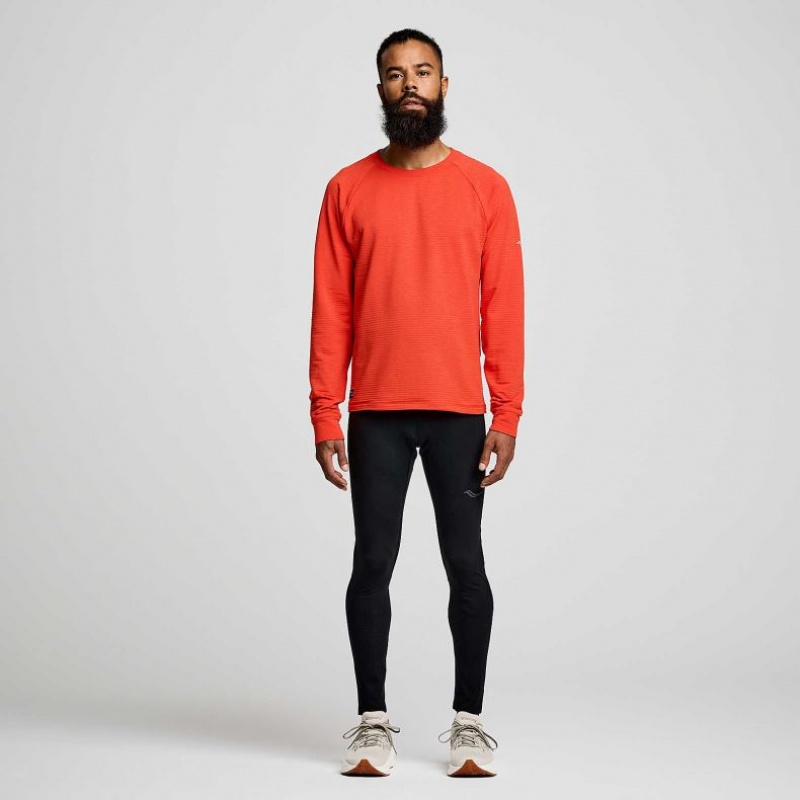 Saucony Triumph 3D Crew Men's Sweatshirt Orange | KSA XTWPG