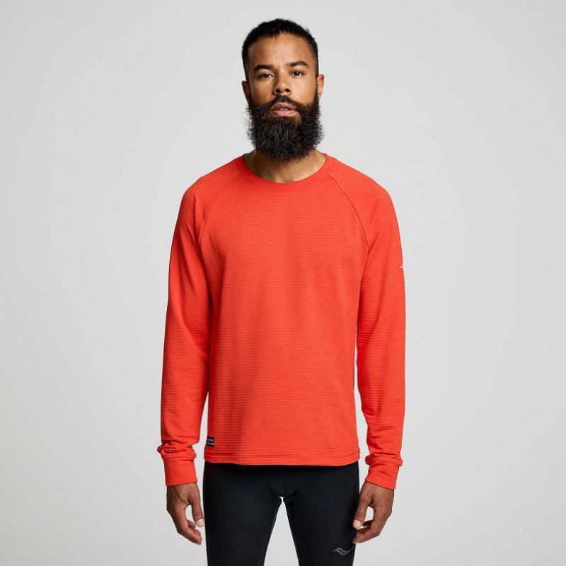 Saucony Triumph 3D Crew Men\'s Sweatshirt Orange | KSA XTWPG