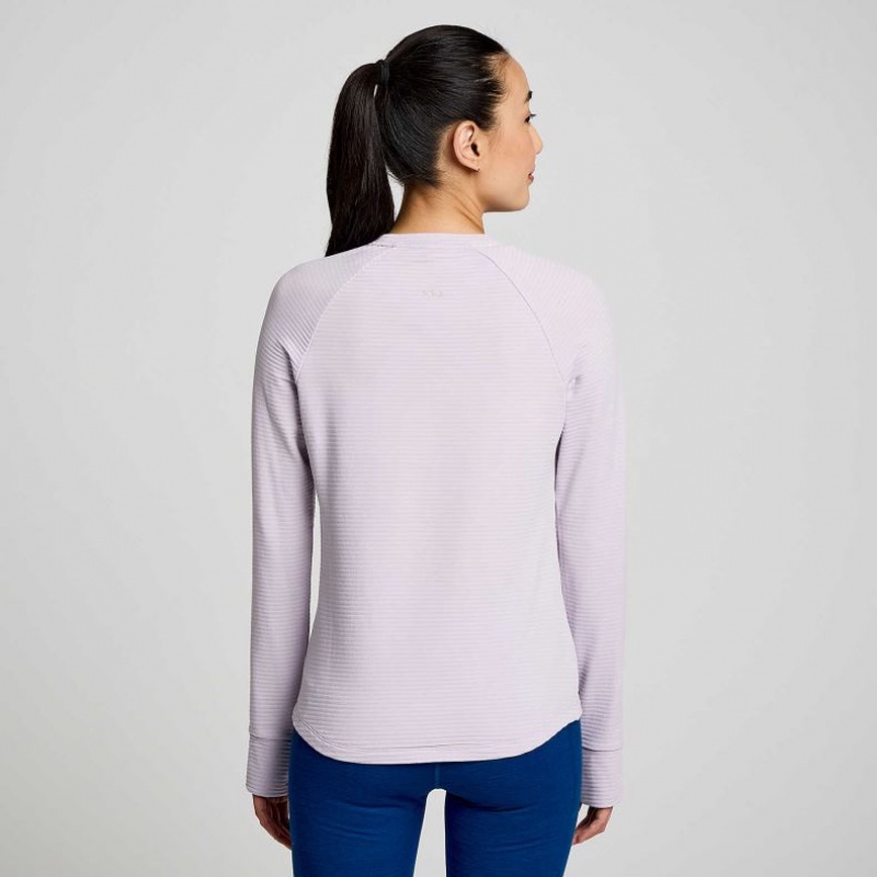 Saucony Triumph 3D Crew Women's Sweatshirt Purple | Jeddah KDHZY