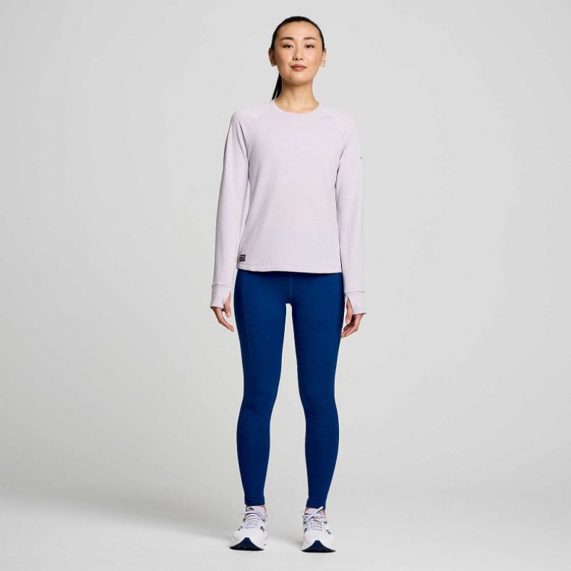 Saucony Triumph 3D Crew Women's Sweatshirt Purple | Jeddah KDHZY