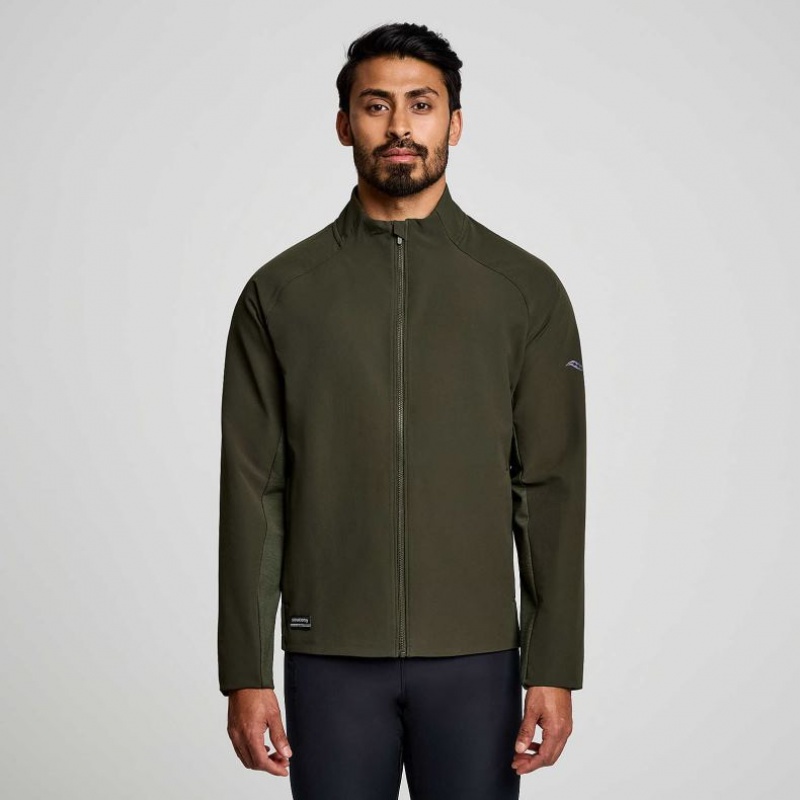 Saucony Triumph Men\'s Jacket Olive | Riyadh KQVHJ