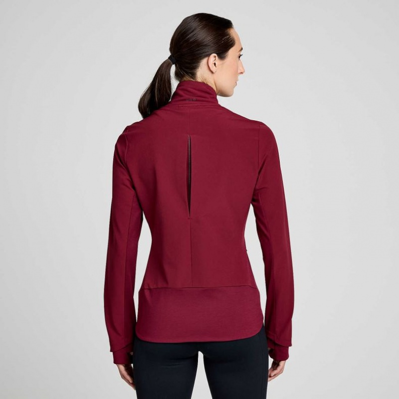 Saucony Triumph Women's Jacket Burgundy | Jeddah IPNCA