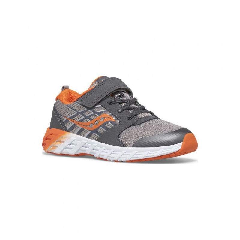 Saucony Wind 2.0 A/C Big Kids' Sneakers Grey | KSA CQEUJ