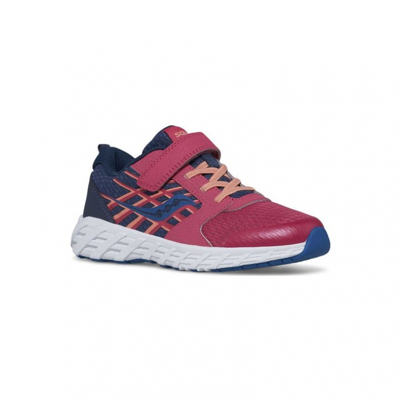 Saucony Wind 2.0 A/C Big Kids' Sneakers Navy / Red | Jeddah VMBCK