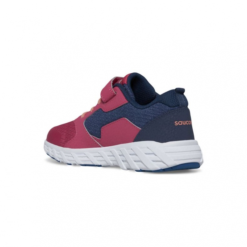 Saucony Wind 2.0 A/C Big Kids' Sneakers Navy / Red | Jeddah VMBCK