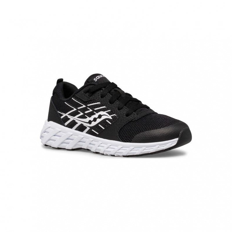 Saucony Wind 2.0 Lace Big Kids' Sneakers Black | KSA NHWSB