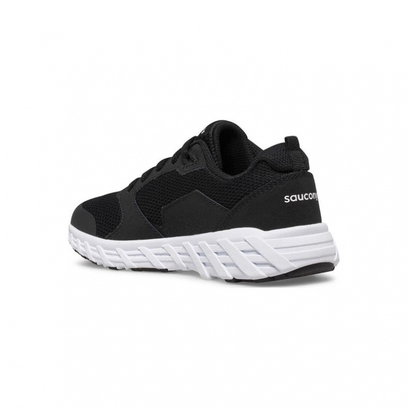 Saucony Wind 2.0 Lace Big Kids' Sneakers Black | KSA NHWSB