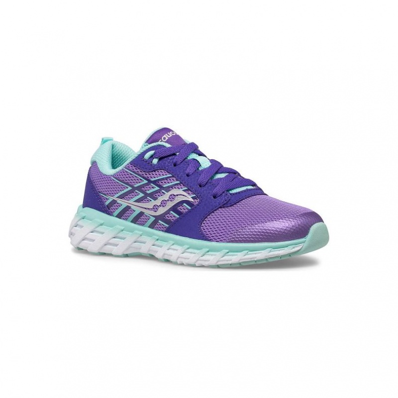 Saucony Wind 2.0 Lace Big Kids' Sneakers Purple | KSA AQIMJ