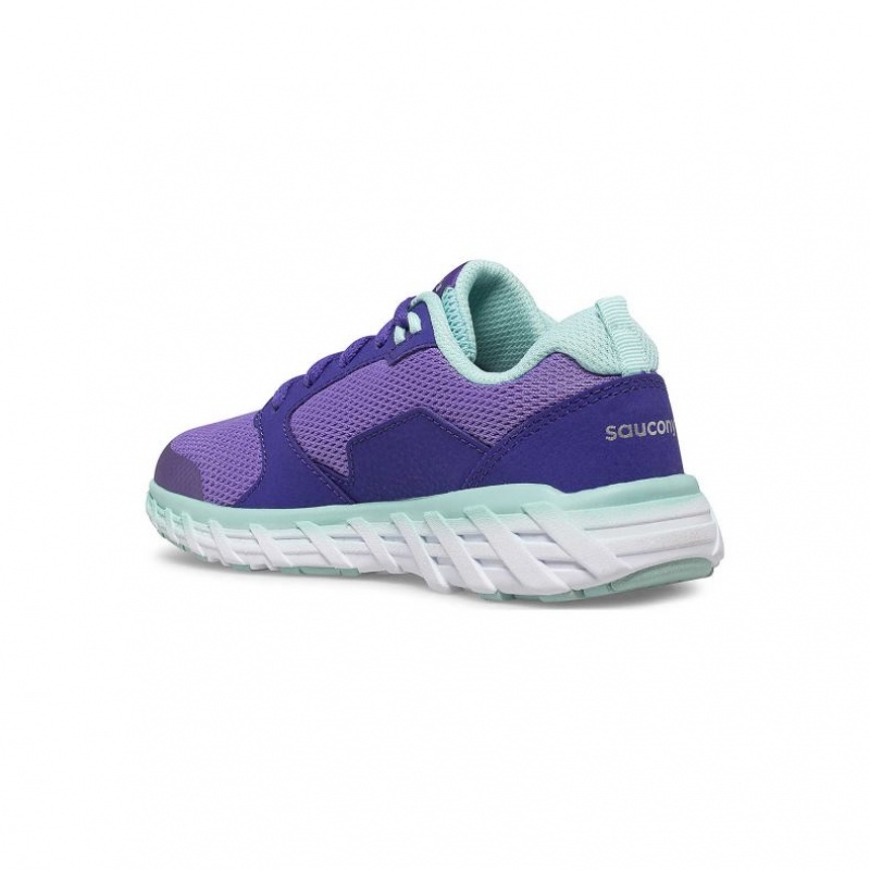 Saucony Wind 2.0 Lace Big Kids' Sneakers Purple | KSA AQIMJ